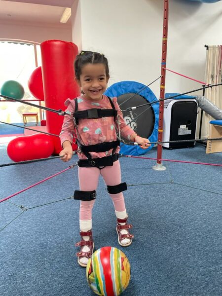 Anays during Spider Therapy at the Footsteps Foundation.