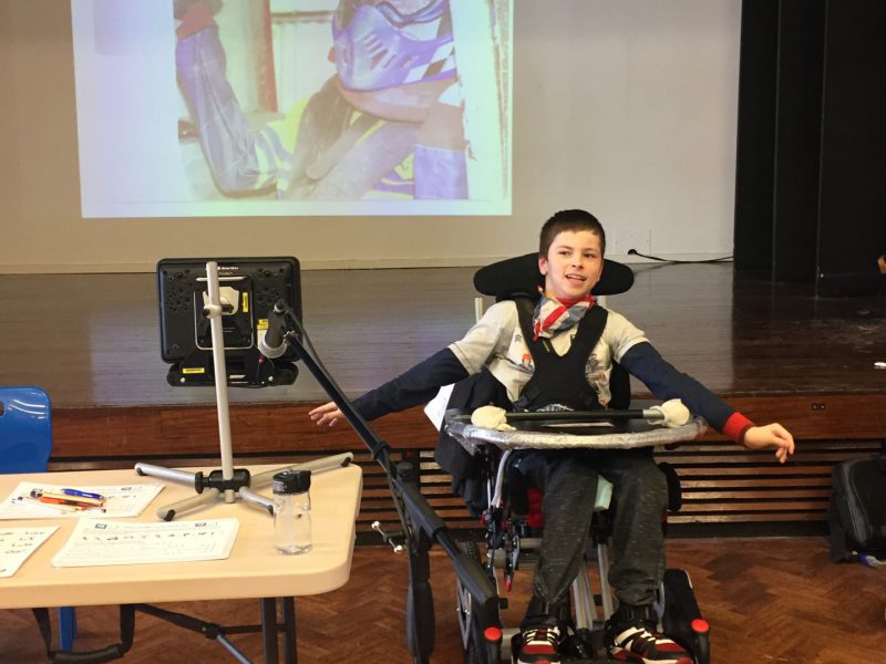 Jamie in School Presenting to His class