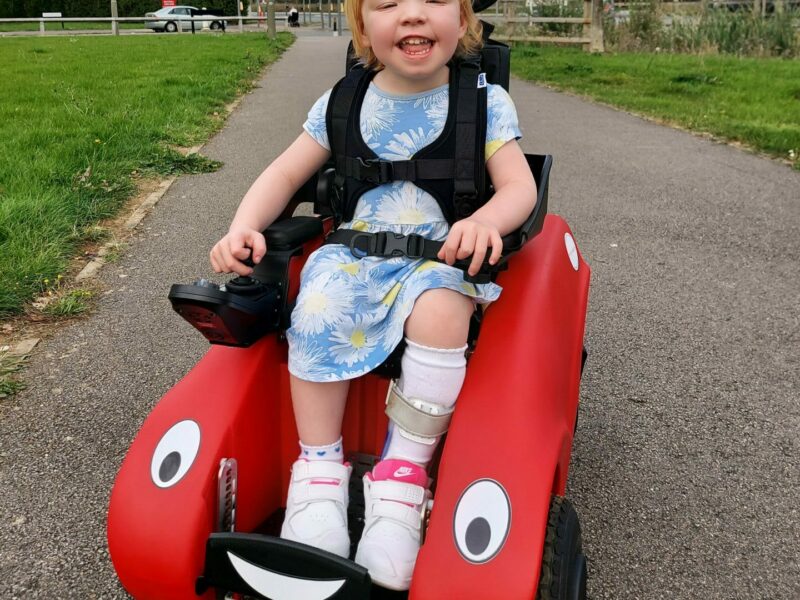 Lily in her Wizzybug