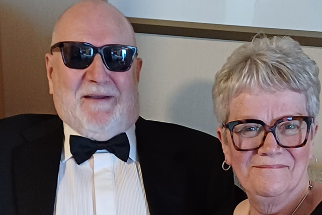 peter and partner, following his experience of necrotising fasciitis abdomen